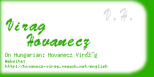 virag hovanecz business card